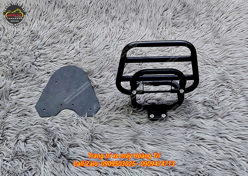 Bộ baga sau tựa lưng kiểu Vespa gồm đế lắp baga và baga sau tựa lưng kiểu Vespa