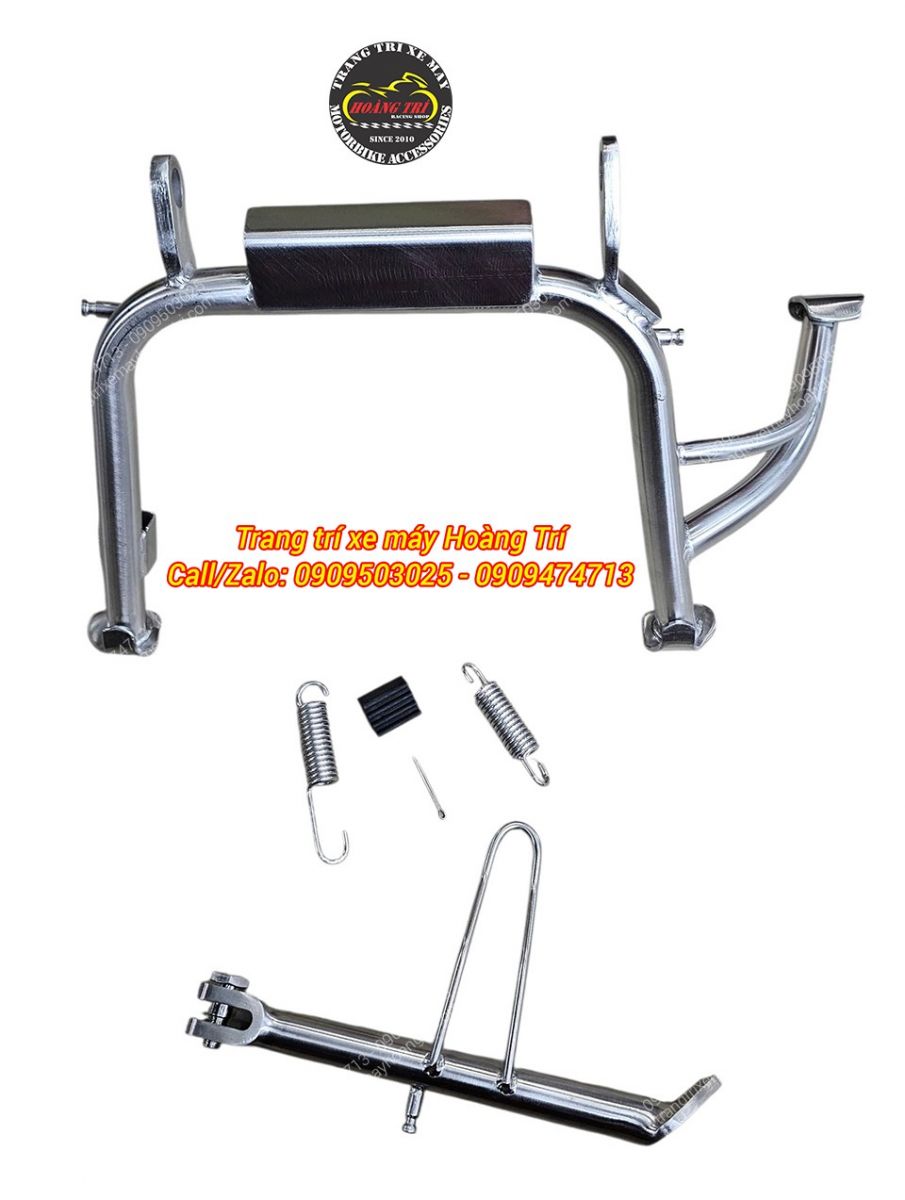 Bộ chân chống SH Ý LCR đầy đủ phụ kiện, inox sáng bóng, thiết kế chuẩn zin, lắp đặt thuận tiện