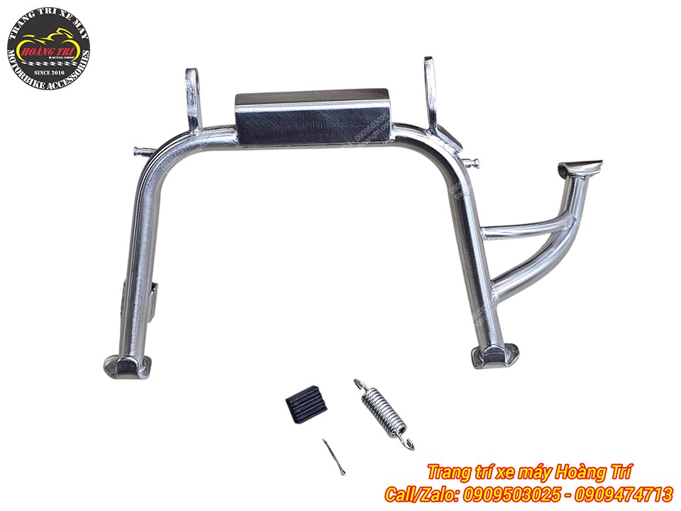 Cận cảnh chân chống đứng Sh Ý LCR thay thế chuẩn zin tăng sự chắc chắn cho dàn chân của xe Sh Ý