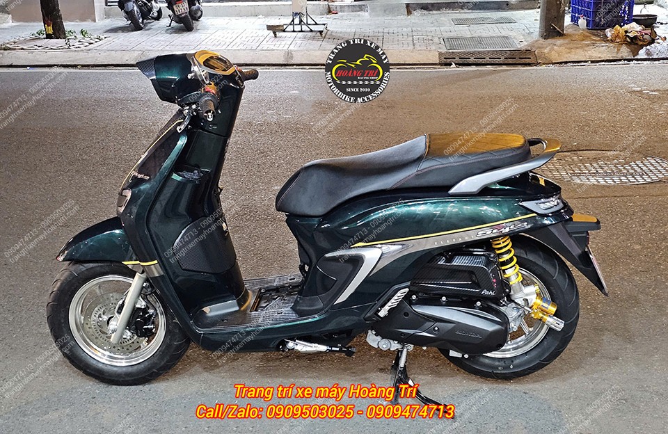 Tổng thể Stylo 160 nâng cấp phuộc Ohlins HO349 và HPA, phối hợp cùng pô e kiểu Achi