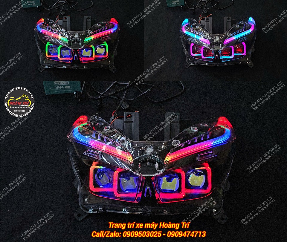 Hiệu ứng chuyển màu LED mượt mà, đẹp mắt, tạo điểm nhấn mạnh khi sử dụng ban đêm