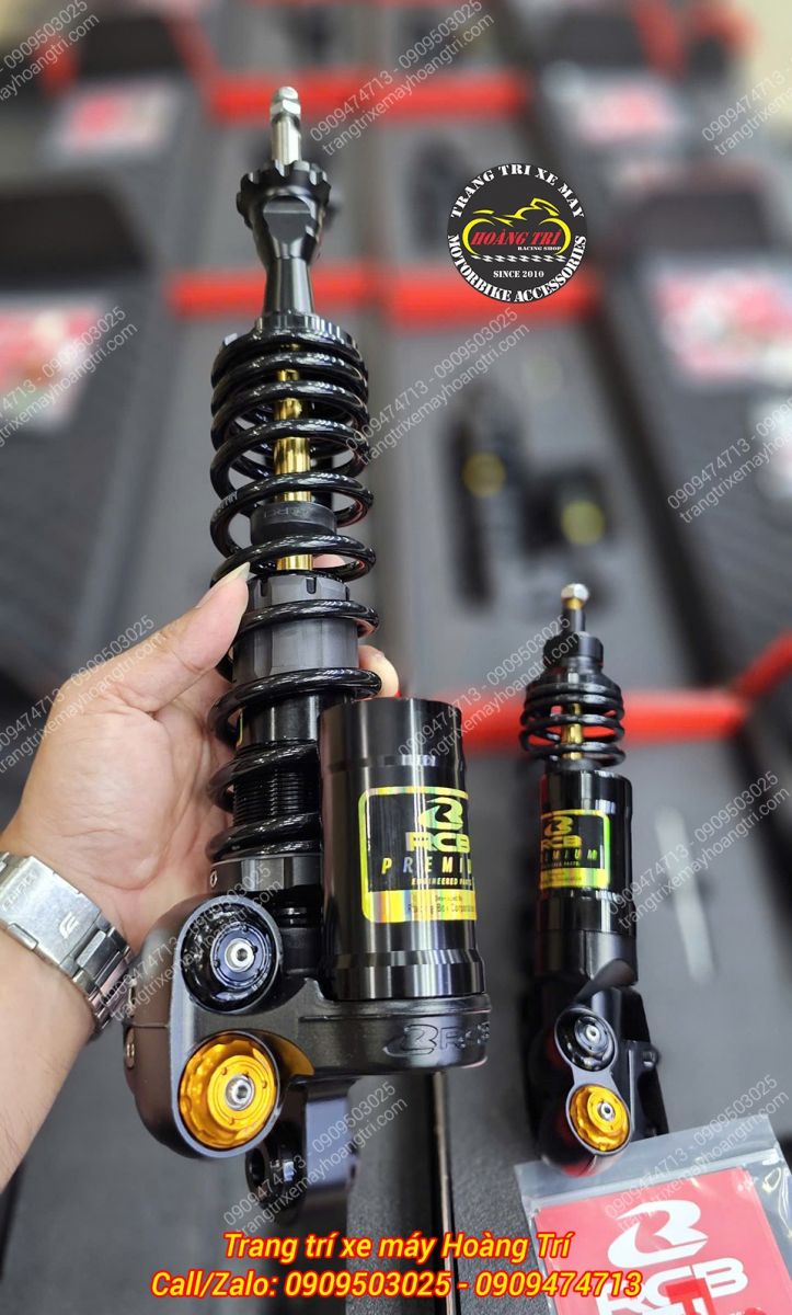 Trên tay phuộc trước Racing Boy VR ti vàng, kết cấu chắc chắn, ti phuộc vàng