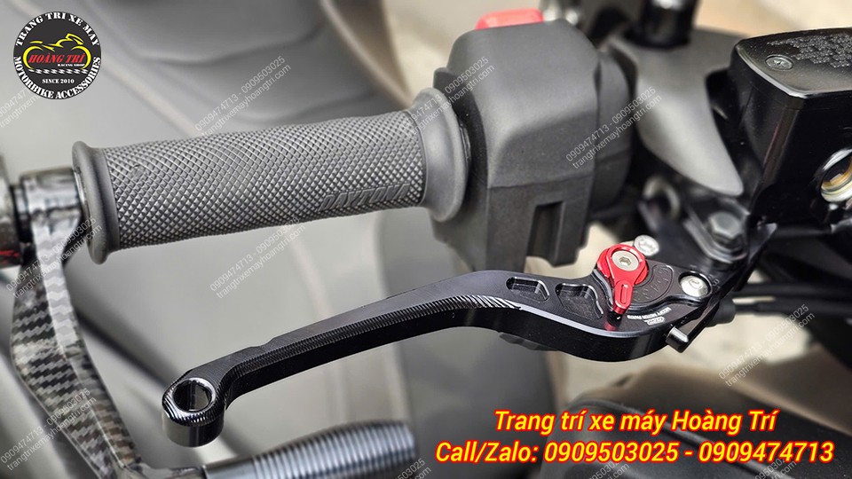 Cận cảnh tay thắng GTR chính hãng gắn XMAX 300, hoàn thiện CNC sắc nét, thao tác mượt mà