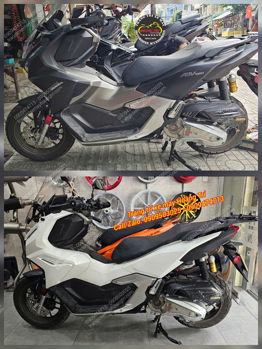 ADV 160 2021 - 2024 (Trên) - Đã thay dàn áo ADV 2025 - 2026 màu trắng (Dưới)