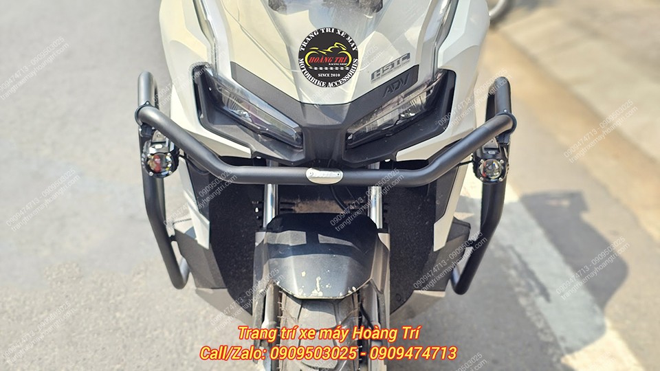 Góc trực diện ADV lắp đèn trợ sáng Kewig K10, tăng sáng ADV khi di chuyển ban đêm