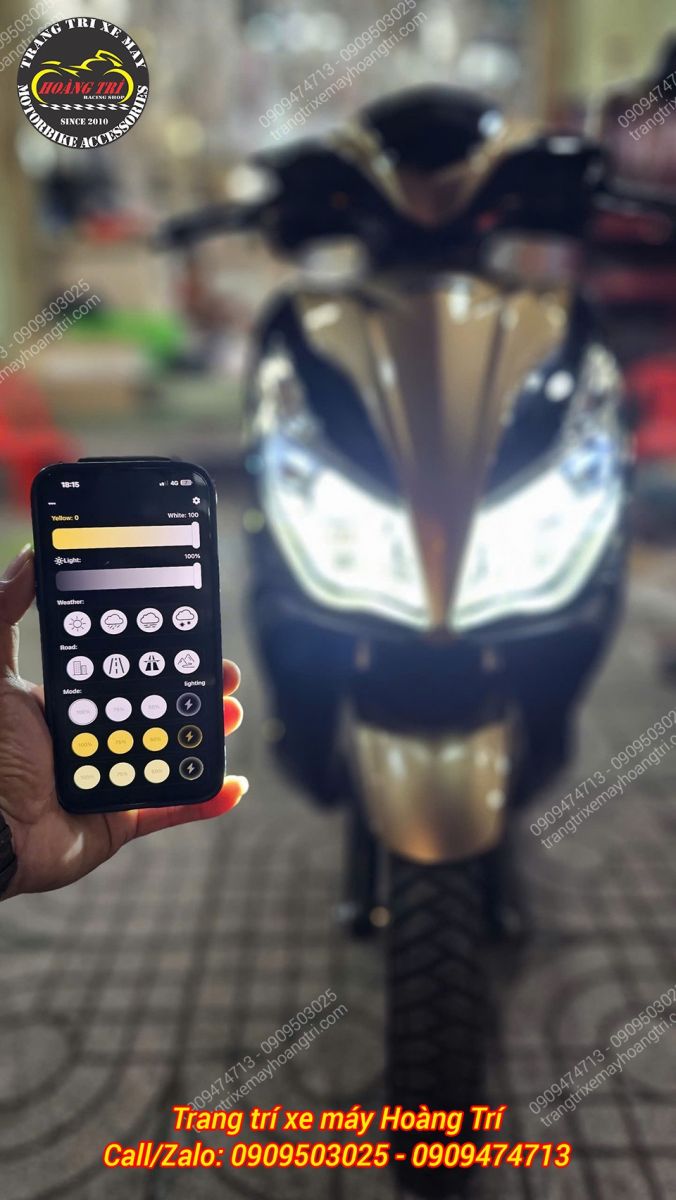 Sử dụng điện thoại thay đổi màu sắc tùy thích từ trắng - vàng