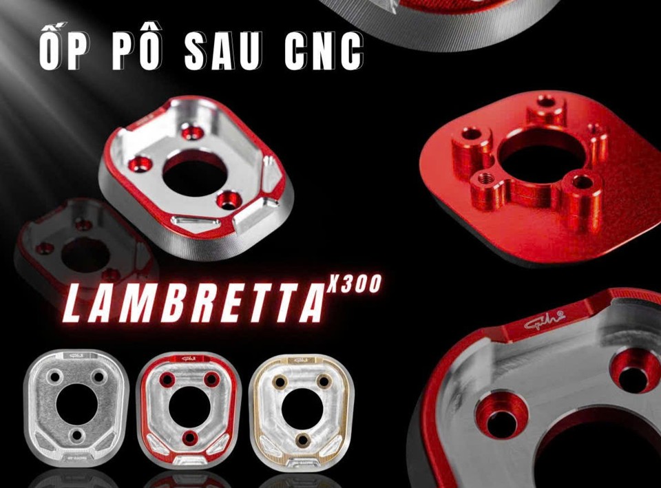 Món phụ kiện đầu tiên dành cho anh em sở hữu dòng xe Lambretta - Ốp pô sau CNC