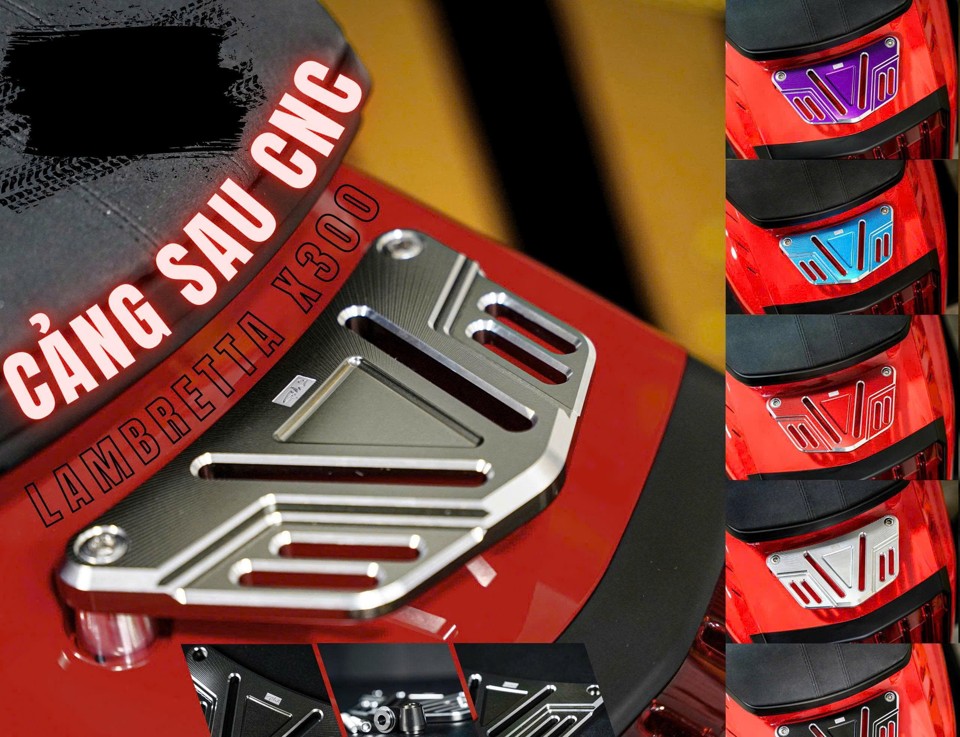 Cản sau CNC Lambretta là món phụ kiện tiếp theo trang trí xe Lambretta xịn sò hơn