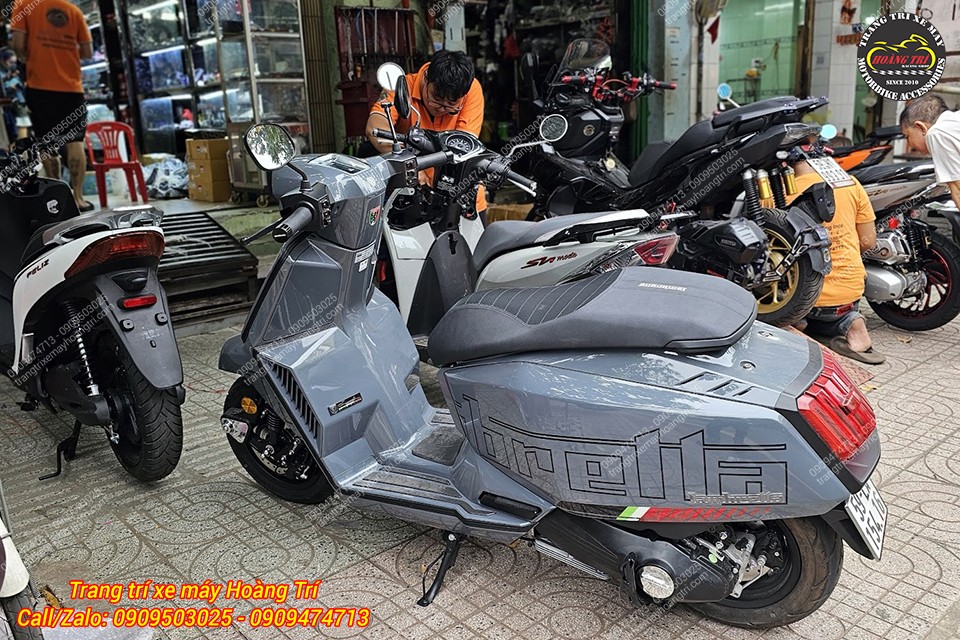 Những hình ảnh đầu tiên của chiêc Lambretta X125 vừa ghé shop để nâng cấp phụ kiện