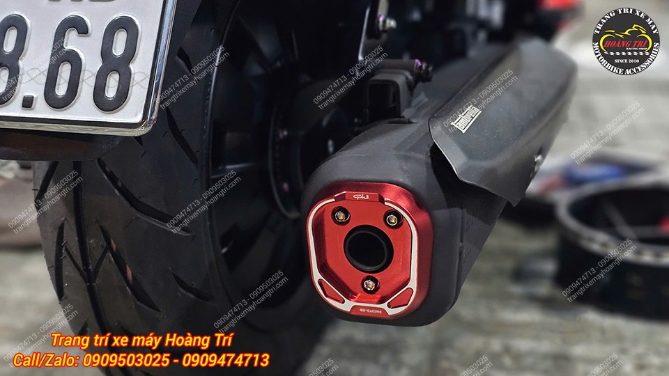 Thêm món phụ kiện xịn sò nhôm CNC cũng được nâng cấp cho xe - Ốp pô sau CNC Lambretta