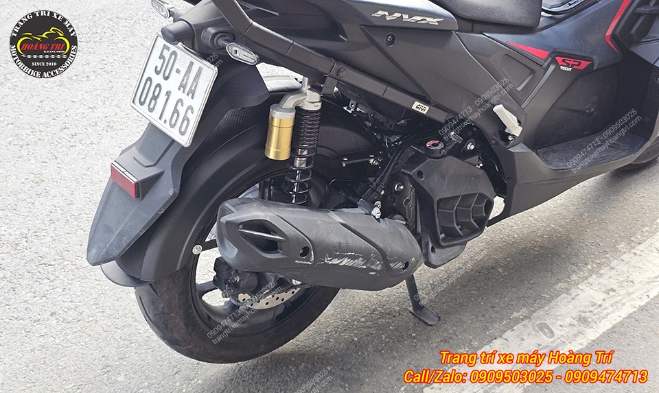 Sau khi lắp chắn bùn nguyên khối chắc chắn không rung lắc khi di chuyển