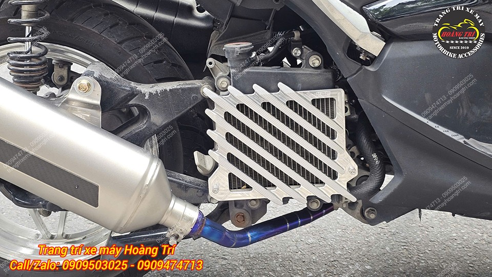 Che két nước KBF lắp thực tế trên NVX V2, bảo vệ két nước, tăng điểm nhấn cho xe