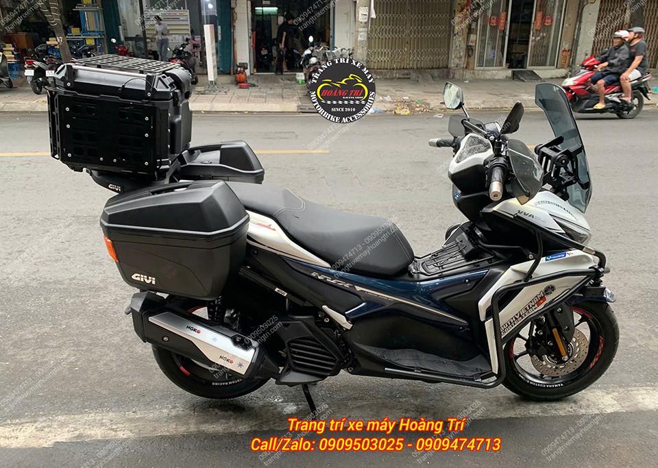 Nhìn ngắm lại góc view tổng thể của NVX V2 sau khi nâng cấp, độ kiểng tại Hoàng Trí Shop