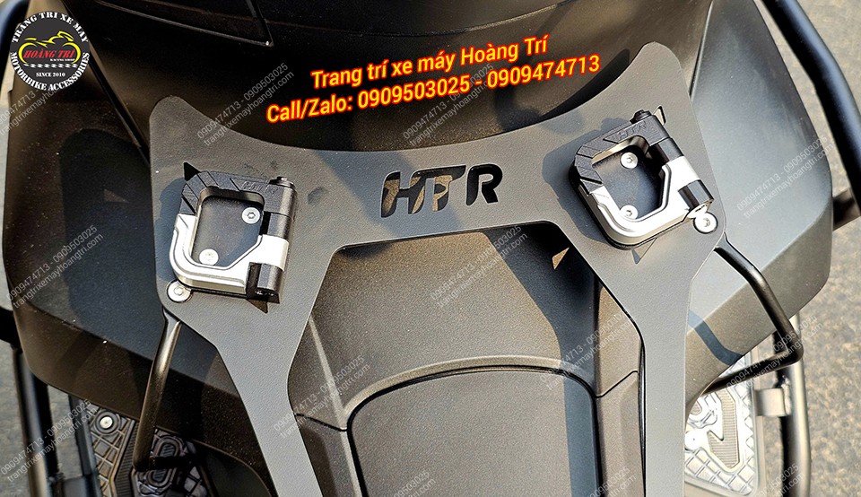 Baga giữa nhôm CNC HTR cho PCX 160 2026, kết cấu chắc chắn, anh khách lắp thêm hai móc treo