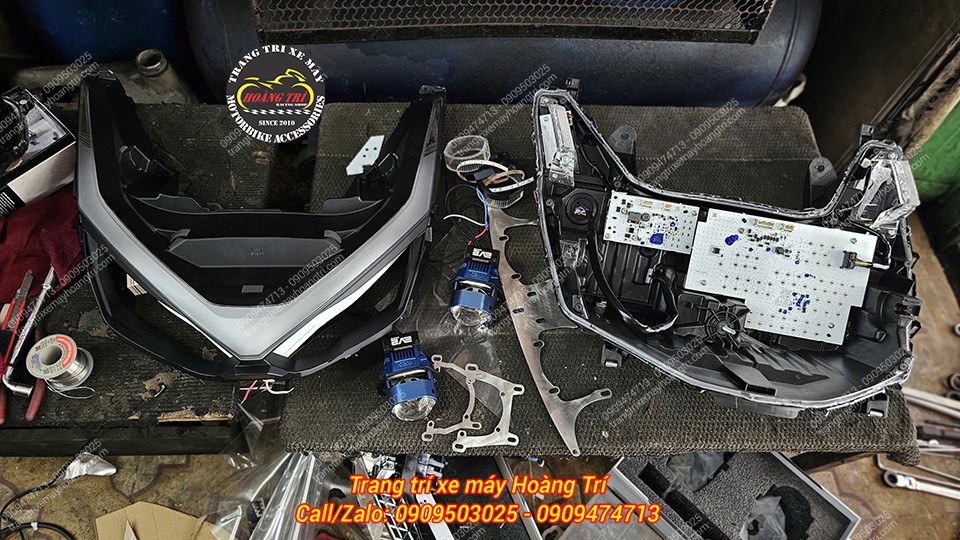 Cụm đèn pha còn được thay bằng bi cầu 2.0 AES V2