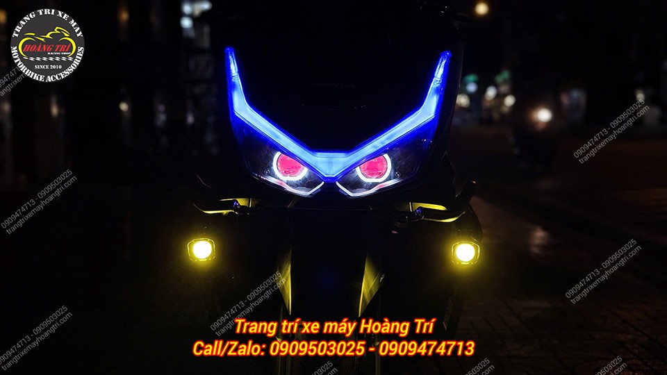 Cùng với đèn trợ sáng Kewig K12 giúp xe nổi bật khi đi đêm