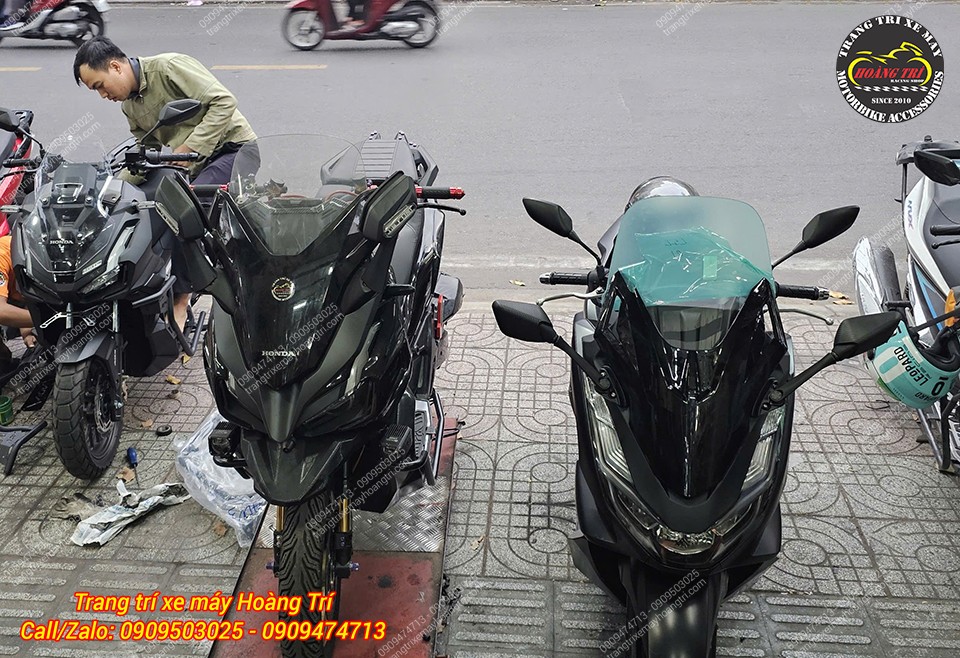 Kính chắn gió PCX160 kiểu Forza 300 NCL tăng thẩm mỹ đầu xe, nhìn cao cấp rõ nét