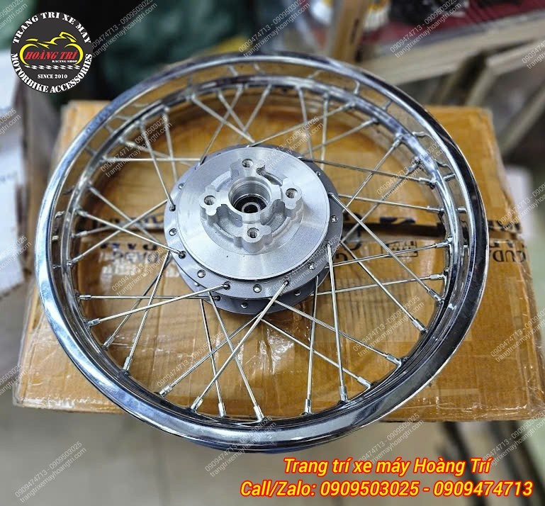 Bộ bánh căm nguyên chiếc chuẩn bị nâng cấp thắng đĩa sau, hoàn thiện cho quá trình độ xe PG-1