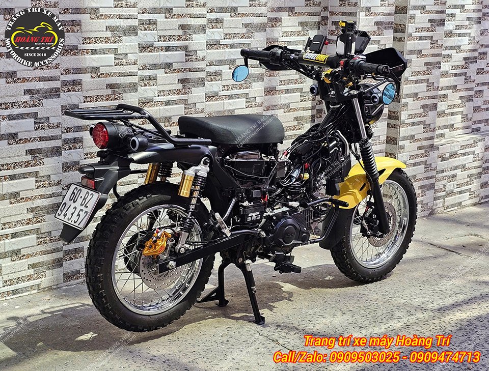 Góc nghiêng sau Yamaha PG-1 sau nâng cấp thắng đĩa, tổng thể xe cân đối và thể thao hơn