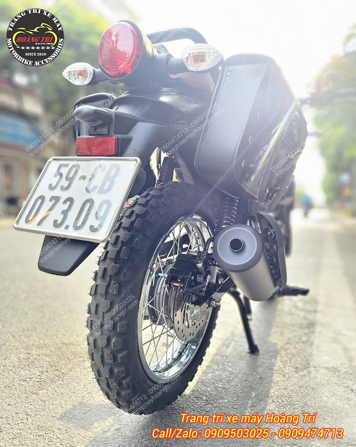 Cận cảnh heo dầu và đĩa sau, lắp đặt chắc chắn, đảm bảo an toàn khi sử dụng lâu dài