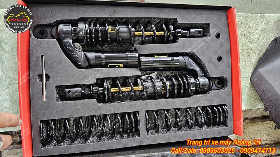 Với đầy đủ phụ kiện và được tặng cặp lò xo thay thế khi cần thiết