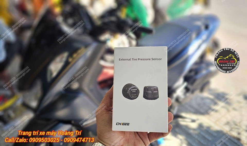 Trên tay full box cảm biến áp suất lốp trước sau cho màn hình Chigee AIO-6