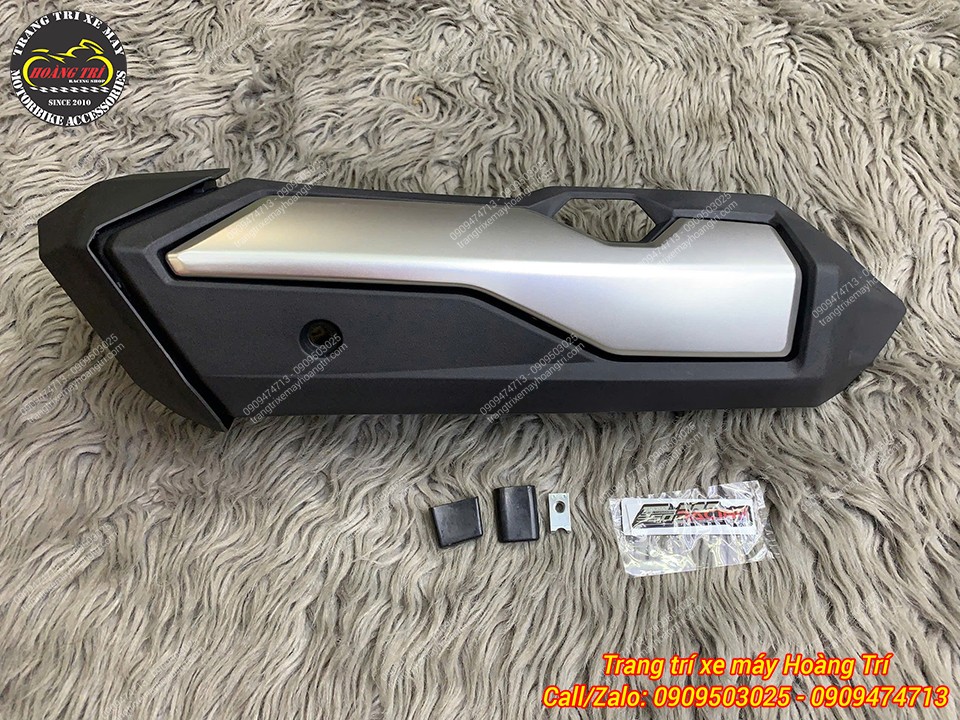 Cận cảnh bề mặt ốp pô ADV 350i Zhipat xử lý nhám tinh tế, hạn chế trầy xước khi sử dụng