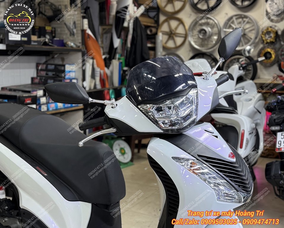 Hoàn thiện trọn bộ đầu đèn và mặt nạ kiểu SH Ý gắn cho xe SH Việt