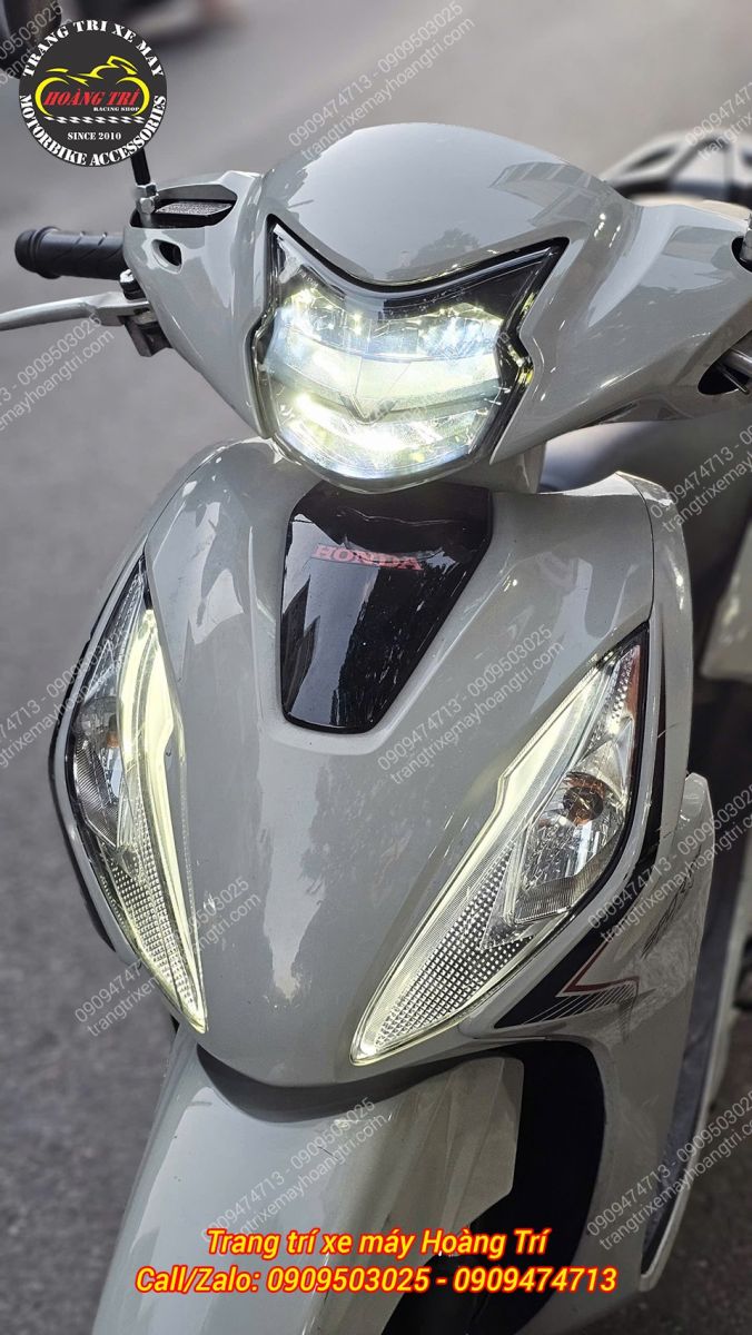 Cụm đèn LED 2 tầng Zhi.Pat Vision bật pha, độ sáng mạnh, tăng an toàn ban đêm