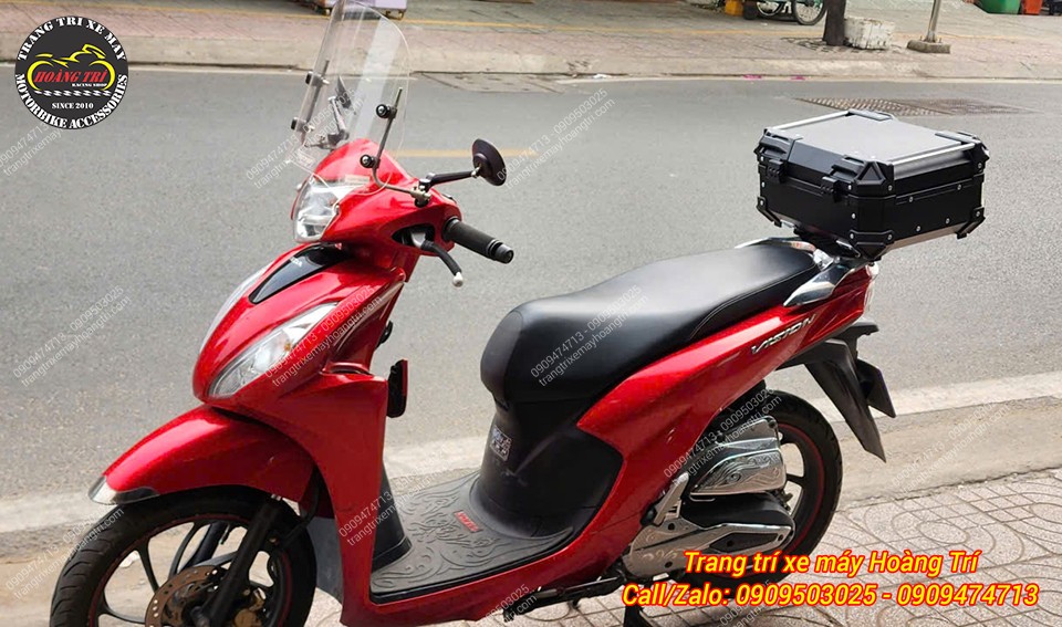 Tổng thể Honda Vision 2025 lắp thùng nhôm FRX 25 lít, tiện lợi, thẩm mỹ, tăng ngoại hình cho xe