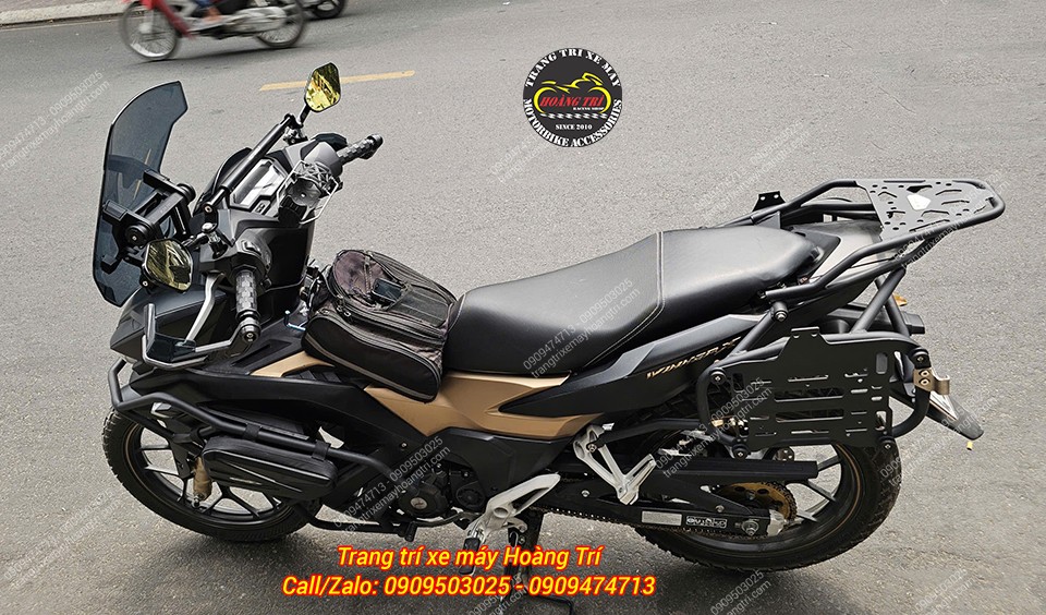 Toàn cảnh Winner X V3 phong cách thể thao với kính ADV, thanh ngang và baga sau