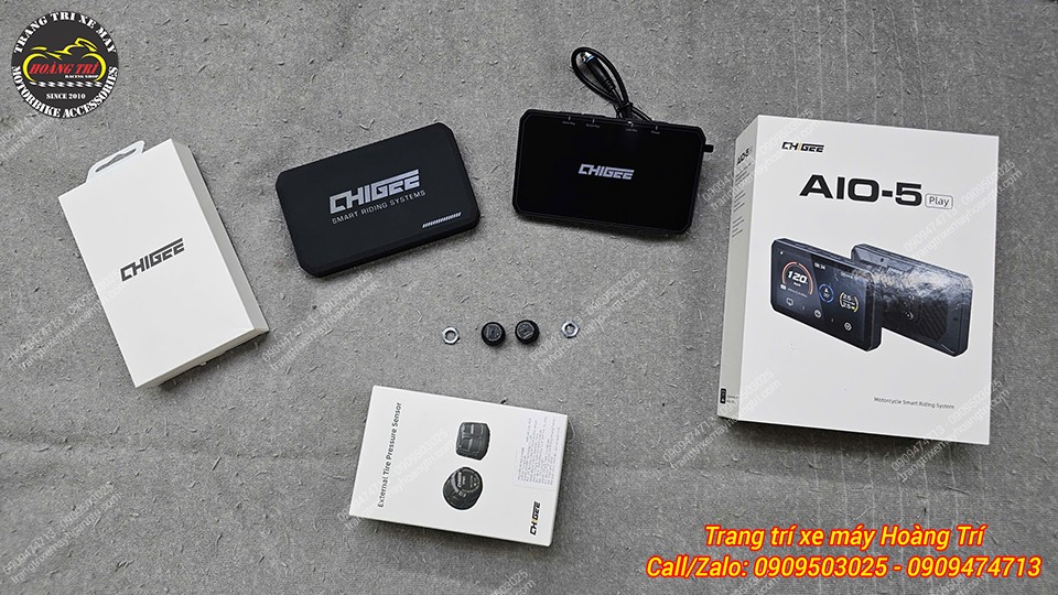 Trọn bộ Màn hình Chigee 5 Play chuẩn bị lắp cho xe ADV 160