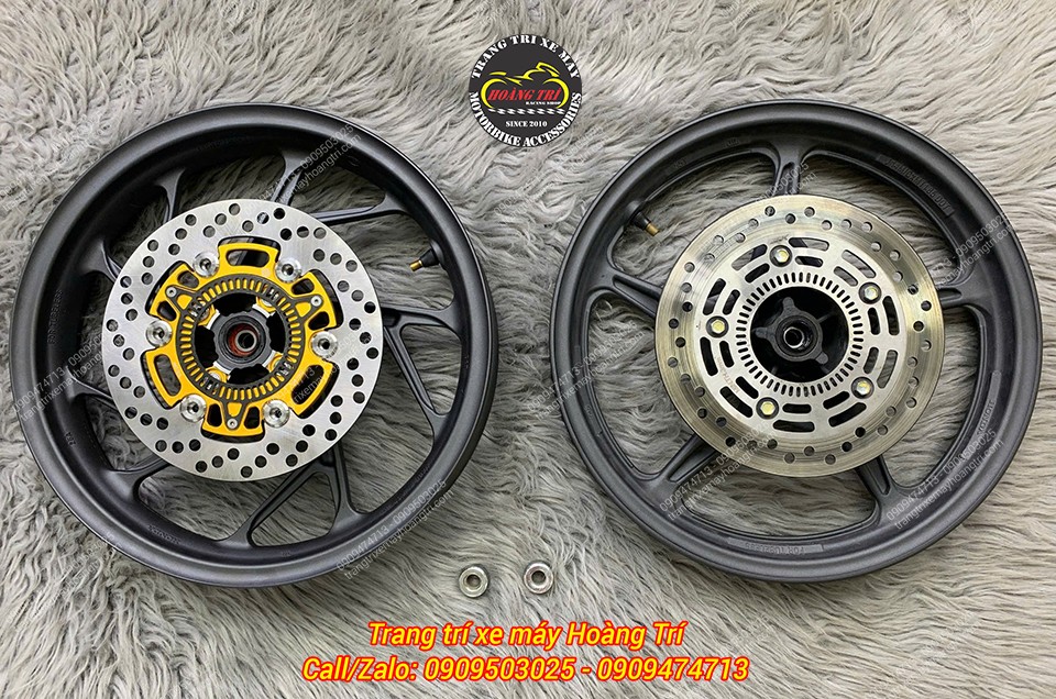 Các phụ kiện đã lắp đầy đủ trên mâm Vario 160 - Chuẩn bị gắn lên Airblade