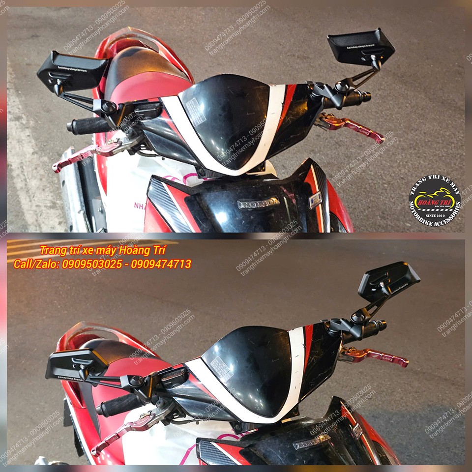 Cặp kính hậu Shenao V1 lắp cho xe Airblade 2012 trông khá hầm hố