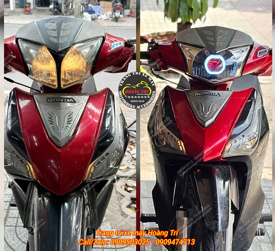 Trước và sau khi nâng cấp đèn bi cầu cho Future đời 2016