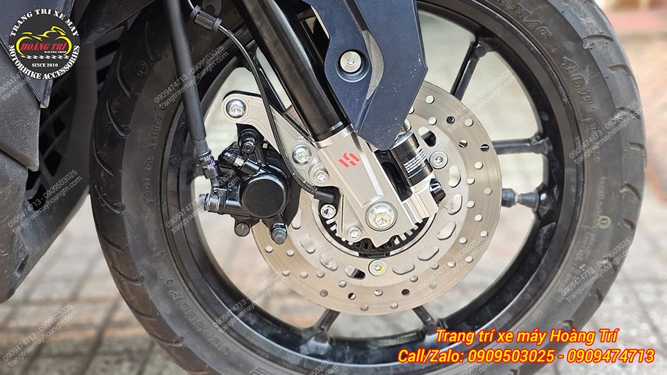 Cận cảnh phuộc trước Kingham trên Lexi giúp cải thiện độ ổn định và cảm giác lái