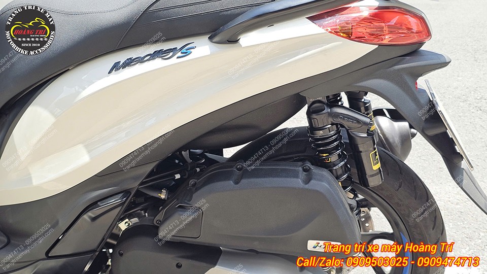 Đã hoàn tất lắp đặt phuộc Racing Boy VD ti vàng dành cho xe Medley