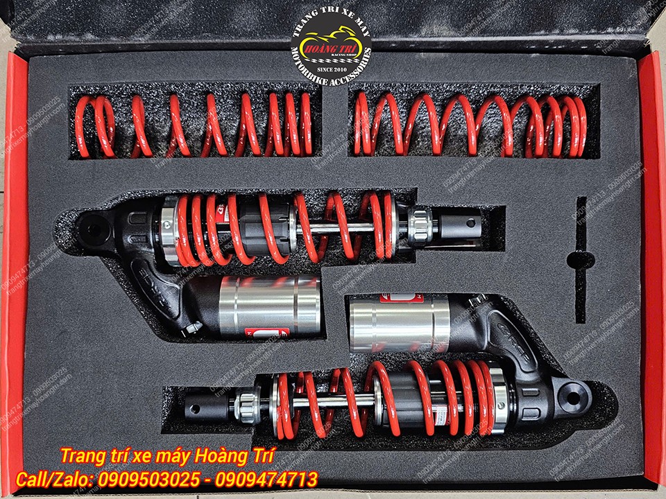 Nguyên hộp full box của phuộc Racing Boy VD ti trắng dành cho NVX