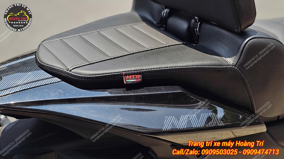 NVX V3 nâng cấp yên 2 tầng tựa lưng gập gọn thương hiệu HTR