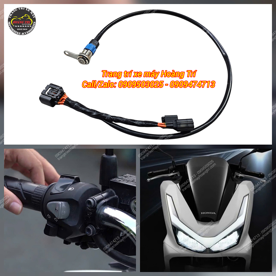 Công tắc LED trông rất hiện đại và lắp đặt gọn gàng không ảnh hưởng trải nghiệm xe (PCX 2025-2026)