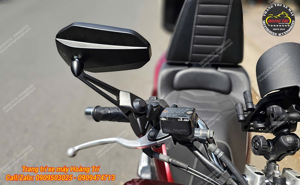 Cận cảnh kính hậu kiểng Shenao V2 vừa lắp cho PCX 2014