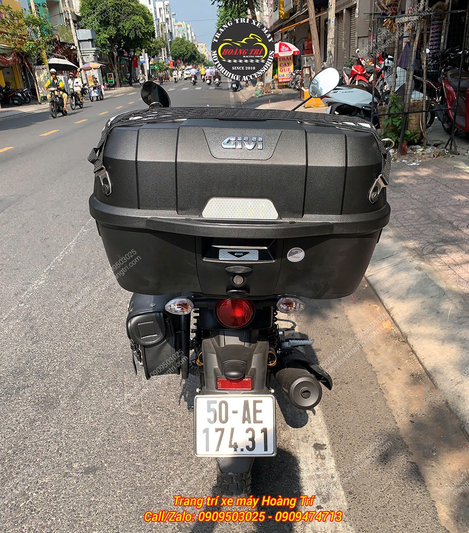 Thùng sau Givi B45NM-ADV gắn PG-1 chắc chắn, dung tích lớn tiện lợi cho đi phượt