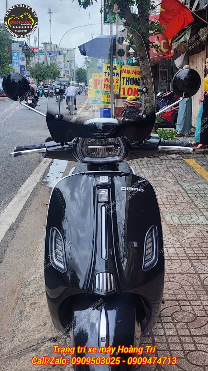 Xe máy điện Dibao Pansy S4 trang bị kính chắn gió cao 39cm