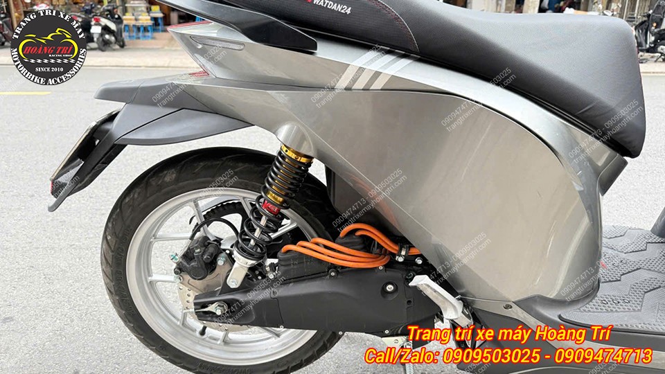 Tổng thể góc nhìn bên phải DatBike Quantum S3 sau khi nâng cấp phuộc YSS G-Series