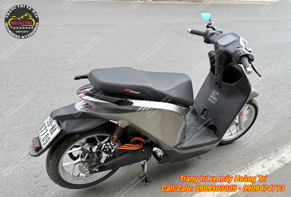 Góc nghiêng DatBike Quantum S3 với phụ kiện vừa lắp tại Hoàng Trí Shop