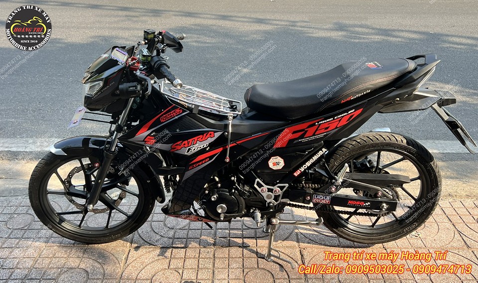 Tổng thể Satria với phụ kiện nhẹ nhưng rất hữu dụng