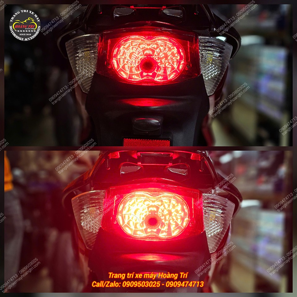 Khi phanh, đèn Stop HY2-1157 sáng mạnh hơn cảnh báo phía sau