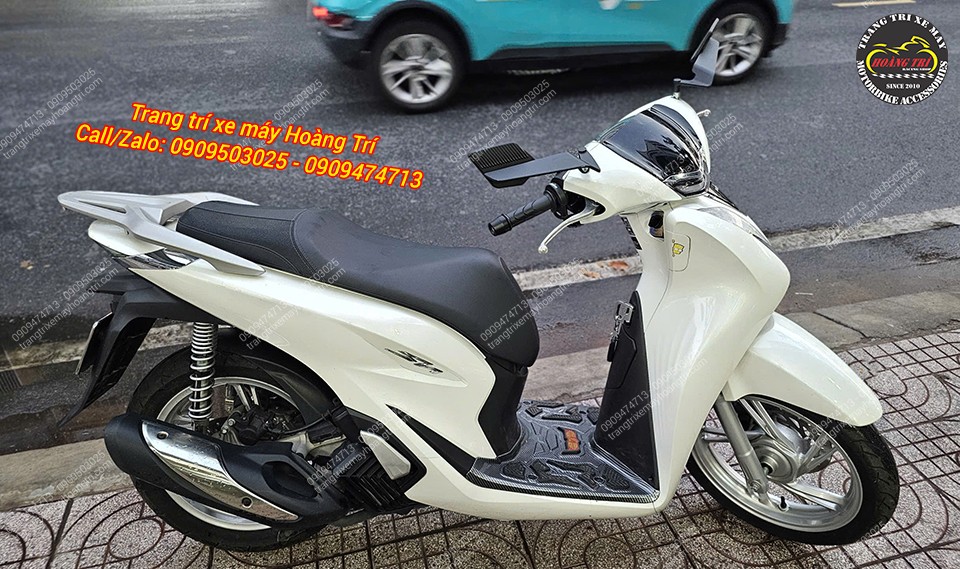 Tổng thể chiếc Sh sau khi nâng cấp phụ kiện vẫn giữ vẻ sang trọng