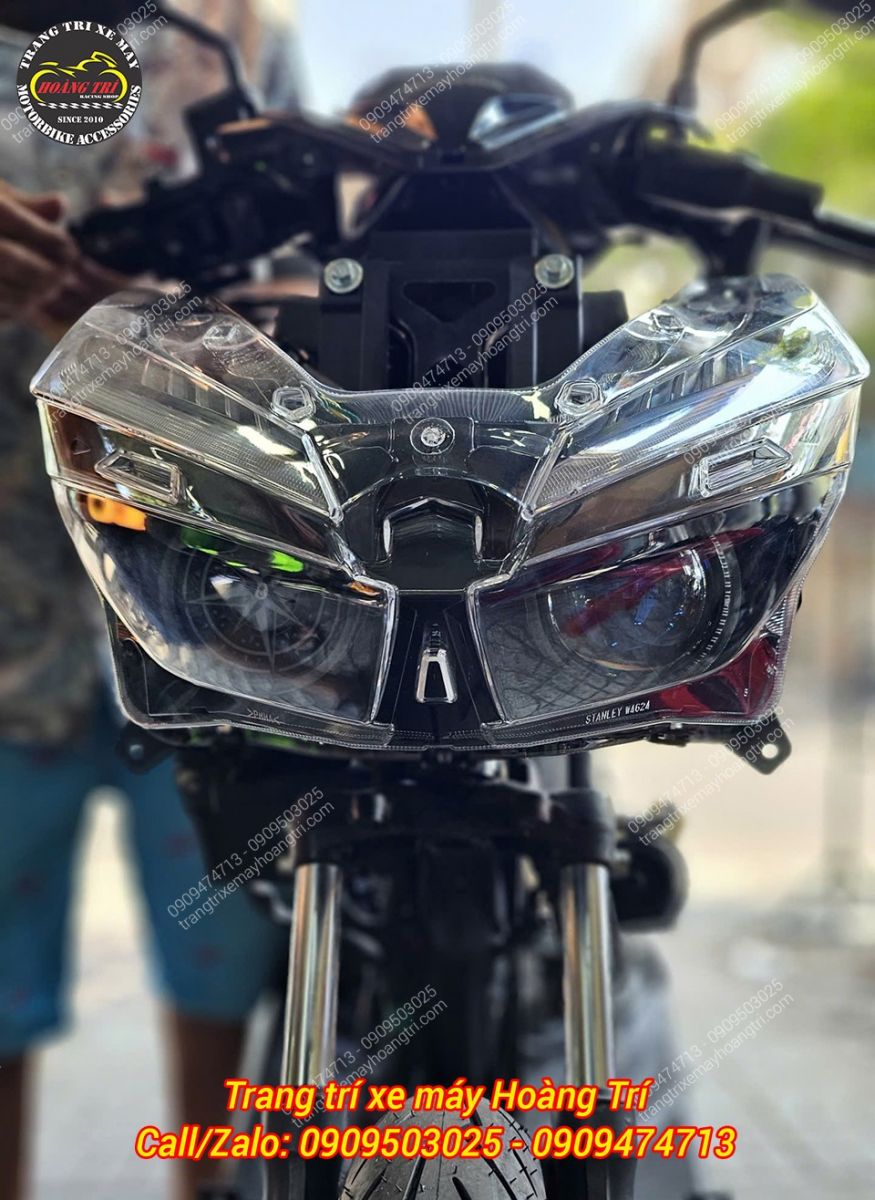 Góc nhìn trực diện cho thấy sự thay đổi nhẹ bên trong chóa đèn của xe Vario