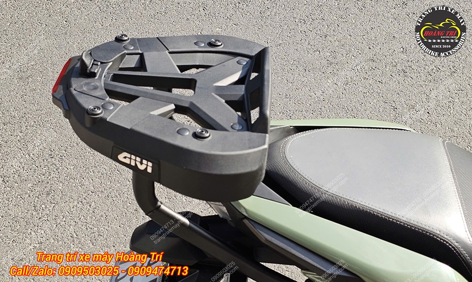 Cận cảnh baga sau Givi HRX chính hãng lắp trên Winner R
